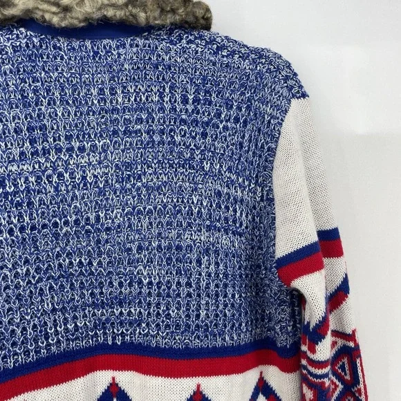 MINKPINK Oversized XS Legendgs of the Forest Aztec Cardigan Boho Western Sweater - Picture 10 of 11